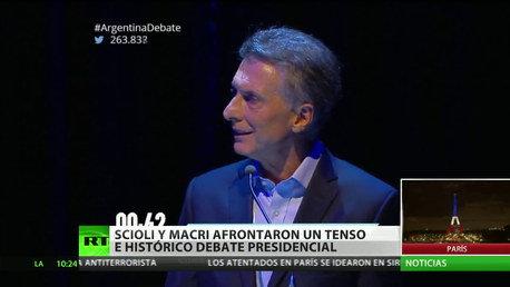 Scioli y Macri afrontan un tenso debate electoral