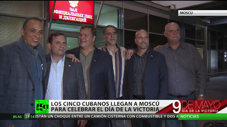 'Los Cinco' cubanos llegan a Moscú para celebrar el Día de la Victoria