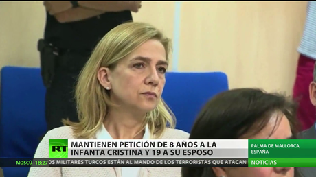 España: Mantienen petición de 8 años de cárcel para la infanta Cristina