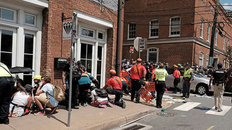 Un dron capta el momento del atropello a la multitud durante los enfrentamientos en Charlottesville