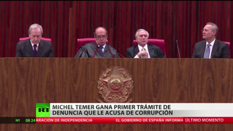 Temer gana el primer trámite de la denuncia por corrupción