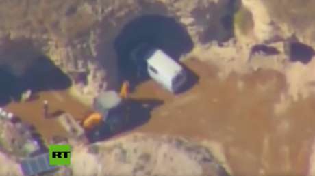 Publican las imágenes del robo de contenedores de cloro por parte de terroristas del EI