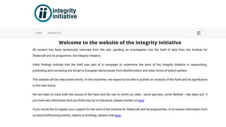 Acusada de hacer la guerra informativa: La 'Iniciativa de integridad' británica retira su contenido web