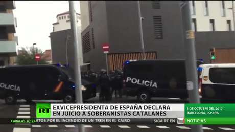 Ex vicepresidenta de España declara en el juicio a los líderes independentistas catalanes