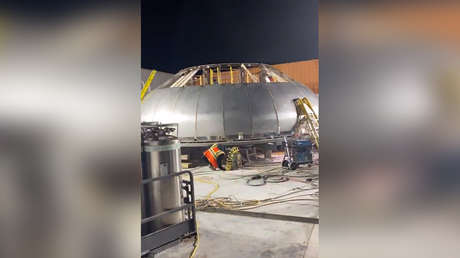 Elon Musk presenta la cúpula gigante de la nave Starship un mes después de que explotara su primer prototipo