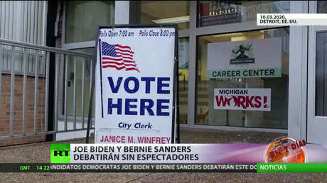 Joe Biden y Bernie Sanders debatirán sin espectadores en EE.UU.