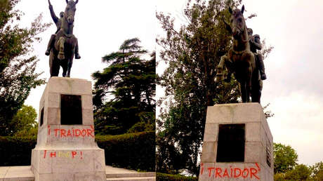 Gobierno de Venezuela condena el acto vandálico contra la estatua del Libertador Simón Bolívar en Madrid