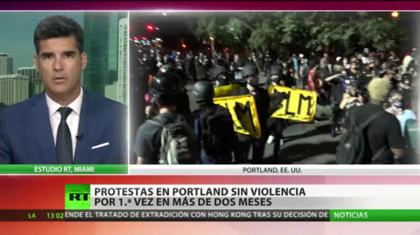 Portland vive su primera noche sin enfrentamientos entre manifestantes y fuerzas de seguridad