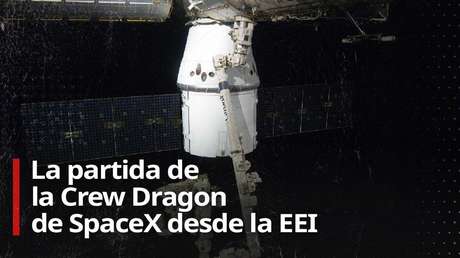 VIDEO: La Crew Dragon de SpaceX se desacopla de la EEI para llevar a la Tierra a 2 astronautas de la primera misión tripulada privada de la historia