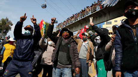 Se intensifican las protestas en Bolivia para exigir la renuncia de Áñez como presidenta y candidata