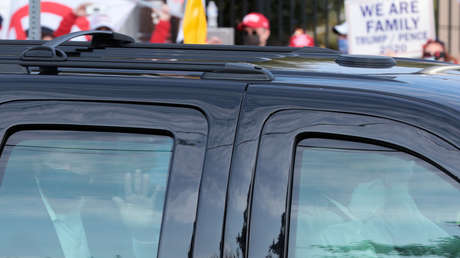 Trump sale del hospital Walter Reed para hacer una "visita sorpresa" a sus simpatizantes (VIDEO)