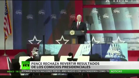 Pence rechaza revertir resultados de los comicios presidenciales