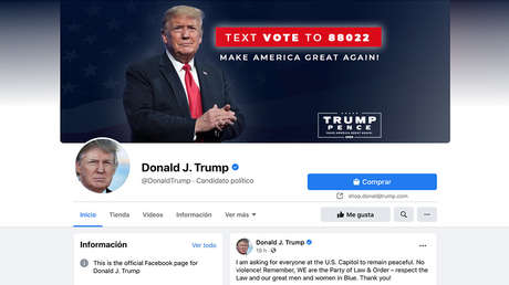 Facebook e Instagram bloquean a Donald Trump de forma indefinida