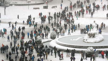 La histórica nevada en España, la más intensa registrada desde 1971, en imágenes