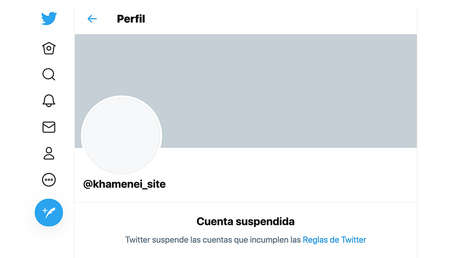 Twitter suspende una cuenta del líder supremo de Irán por su llamado para atacar a Trump (pero resultó que era falsa)