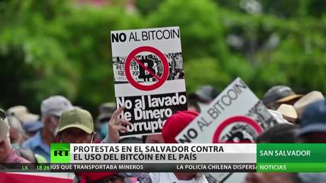 Protestas en El Salvador contra el uso del bitcóin como moneda de curso legal