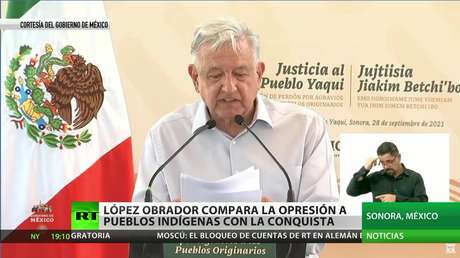 López Obrador compara la opresión a los pueblos indígenas con la Conquista