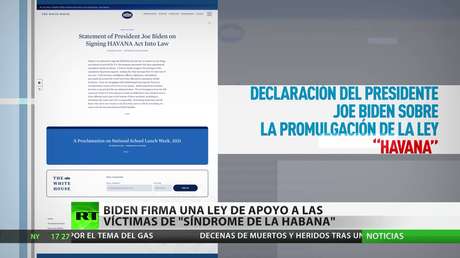 Biden firma una ley de apoyo a las víctimas del llamado 'síndrome de La Habana'