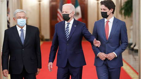 Biden, Trudeau y López Obrador se reúnen por primera vez en la Casa Blanca para discutir integración económica, migración y lucha contra el covid