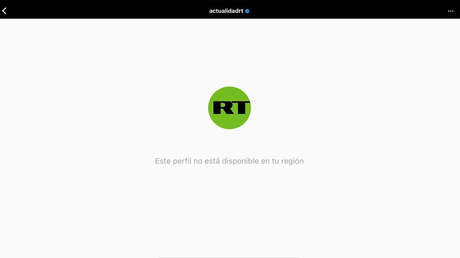 Instagram bloquea todas las cuentas de RT en 27 países europeos
