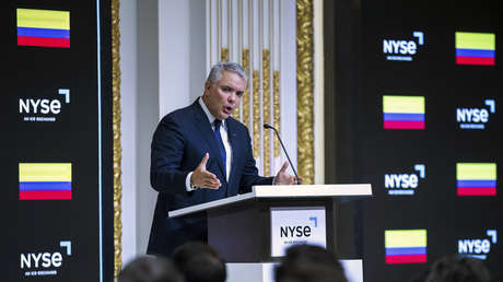 "Duque tiene las manos manchadas de sangre": el grito de manifestantes ante la presencia del presidente de Colombia en Nueva York