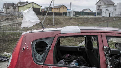 Rusia: Kiev orquesta una nueva provocación al estilo de Bucha disparando contra 6 autos con banderas blancas