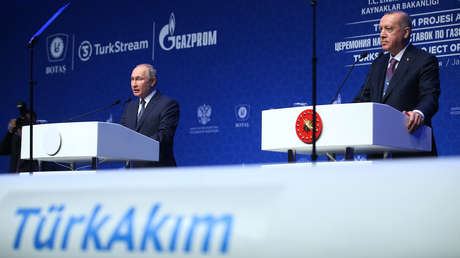 Erdogan confirma que Moscú y Ankara trabajarán juntos en la creación de un 'hub' gasístico en Turquía