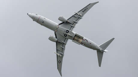 Un avión de la Armada estadounidense sobrevuela el estrecho de Taiwán