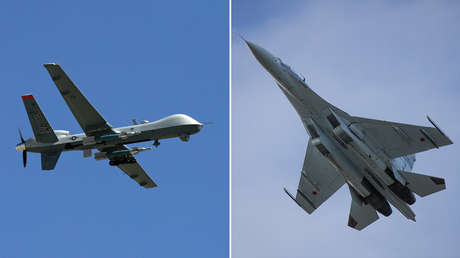 Rusia niega cualquier contacto de sus cazas con el dron de EE.UU. sobre el mar Negro