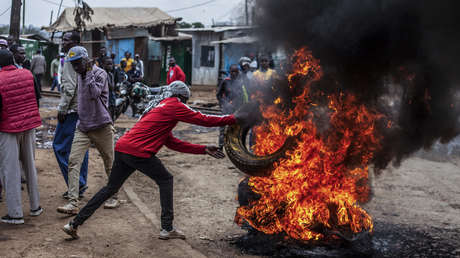 Manifestantes en Nairobi, Kenia, 12 de julio de 2023
