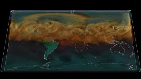 Preocupante modelación de la NASA muestra todo el CO2 que emitimos en un año