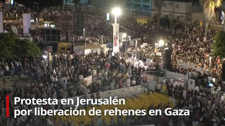 VIDEO: Protesta en Jerusalén contra la gestión de Netanyahu de la guerra contra Hamás