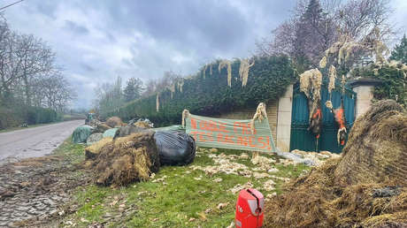 Vandalizan la finca de un aliado de Macron con animales muertos (FOTOS)