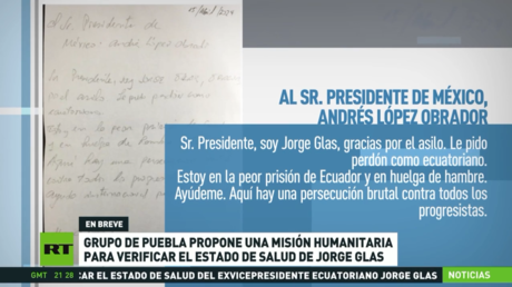 El Grupo de Puebla propone una misión humanitaria para verificar el estado de salud de Jorge Glas