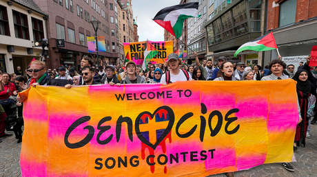 VIDEOS: Protestas en Malmo por la presencia de Israel en Eurovisión horas antes de la final