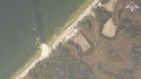 VIDEO: Paracaidistas interrumpen un desembarco de infantería ucraniana en una isla rusa