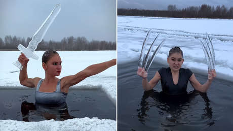 ¿Conoces a la 'Reina del hielo' rusa? Sus videos en traje de baño arrasan en la Red