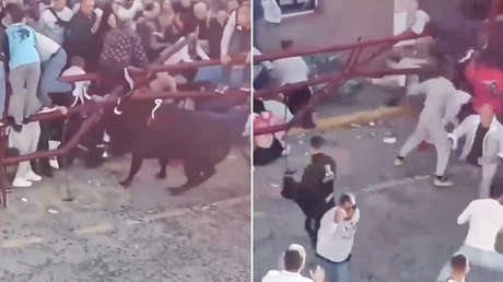VIDEO: Toro enfurecido de 500 kilos embiste a multitud en una fiesta española