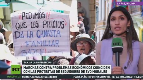 Marchas contra problemas económicos coinciden con las protestas de seguidores de Evo Morales