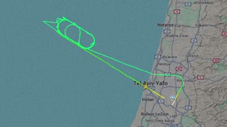 El avión de Netanyahu está en el aire dando varias vueltas sobre el Mediterráneo