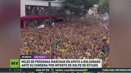 Miles de personas marchan en apoyo a Bolsonaro ante su condena por intento de golpe de Estado