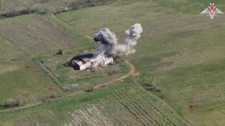 VIDEO: Rusia destroza un centro de control de drones ucraniano