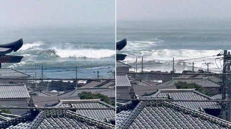 Así golpean las olas de tsunami en las costas de Japón (VIDEOS)