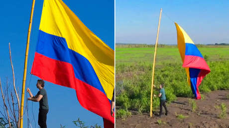 Un video revela quién puso la bandera de Colombia en una isla disputada con Perú