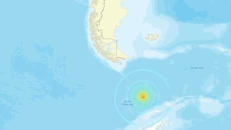 Sismo de 7,5 en el mar entre América del Sur y la Antártida