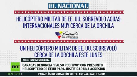 Caracas denuncia 'falso positivo' con presunto helicóptero de EE.UU. para justificar una agresión