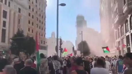 Tensión en Madrid por la protesta propalestina en la última etapa de La Vuelta (VIDEOS)