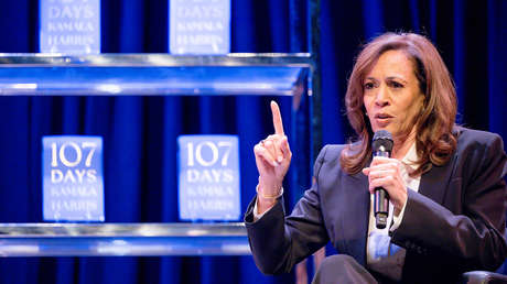 "Eres criminal de guerra": Interrumpen a Kamala Harris en un acto público (VIDEO)