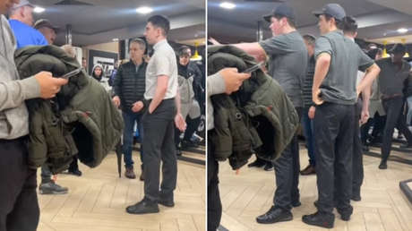 Gerente es defendido por todo su equipo al enfrentarse a dos jóvenes provocadores