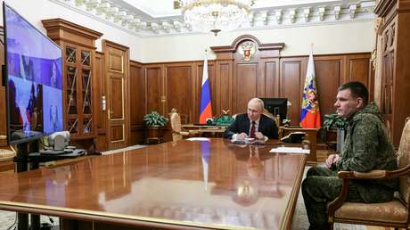 PRIMERAS IMÁGENES de la reunión de Putin sobre la situación en la zona del operativo militar especial